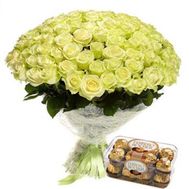 АКЦИЯ! 101 белая роза