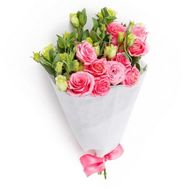 Букет 5 розовых эустом