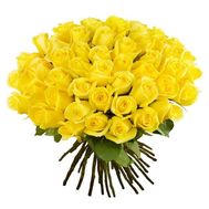 Букет 51 жовта троянда