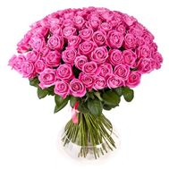 Bouquet 55 pink roses 60 cm