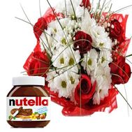 Букет цветов с Нутеллой