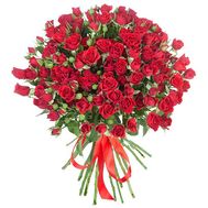 Bouquet of 17 bush red roses