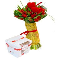 Букет из 21 тюльпана