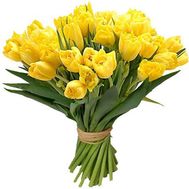 Букет из 25 желтых тюльпанов