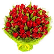 Букет из 35 красных тюльпанов
