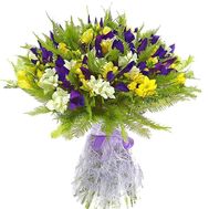 Букет з фрезій і ірисів