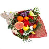 Bouquet from fruit with pomegranate