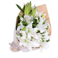 Букет з лілій та альстромерій