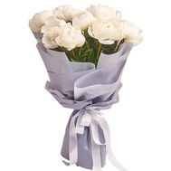 Bouquet of 11 white peonies