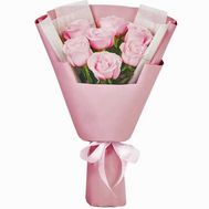 Bouquet of 7 pink roses