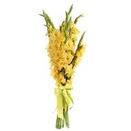 Букет желтых гладиолусов