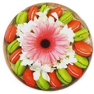 Box with flowers and pasta