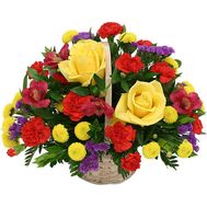 Корзина цветов микс