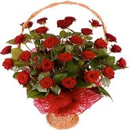 Корзина из 25 роз