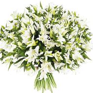 Огромный букет из 101 лилии