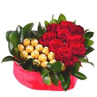Heart of roses and Ferrero