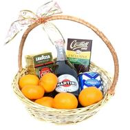 Корзина с фруктами и Asti Martini