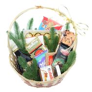 Новогодняя корзина с ликером Baileys