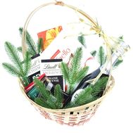 Новогодняя корзина с Martini Asti и сладостями