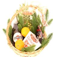 Новогодняя корзина с шампанским Asti Martini