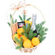 Новогодняя корзина с шампанским Martini Asti