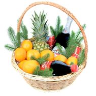 Новогодняя подарочная корзина с Asti Martini