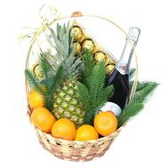 Оригинальная новогодняя подарочная корзина