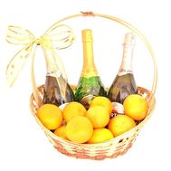 Подарочная корзина шампанского