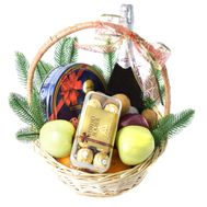 Подарочная новогодняя корзина женщине с Asti Martini