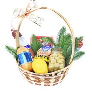 Christmas grocery basket