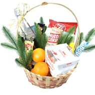 Рождественская корзина сладостей с Martini Asti