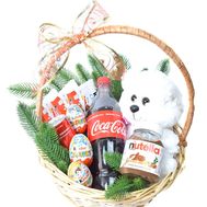 Сладкая рождественская корзинка с игрушкой