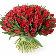 101 red tulips