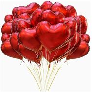 51 кулька у формі серця