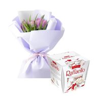 9 tulips with Raffaello