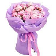 Букет из 29 розовых пионов