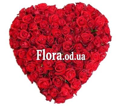 101 красная роза сердце