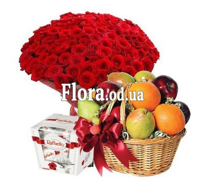 101 роза, фрукты, конфеты 101 роза, фрукты, конфеты