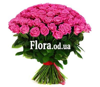 101 рожева троянда 60 см