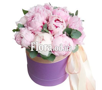 13 pink peonies in a box