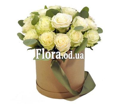 21 роза в коробке круглой