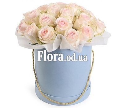 29 white roses in a box