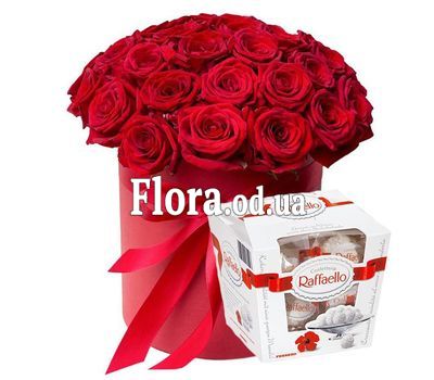 31 роза в круглой коробке