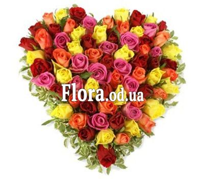 73 разноцветные розы