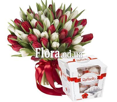 Large bouquet of 51 tulips