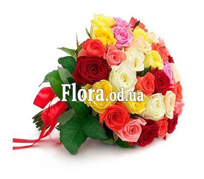 Bouquet of different color roses