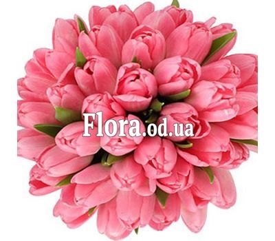 Букет из 45 розовых тюльпанов Букет из 45 розовых тюльпанов