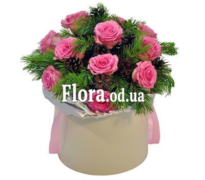 Букет на Новый год в коробке