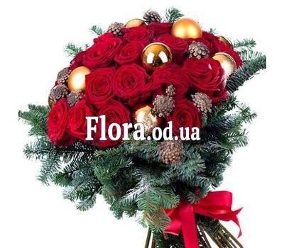 New Years bouquet with roses
