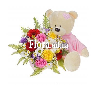 Букет з ведмедиком